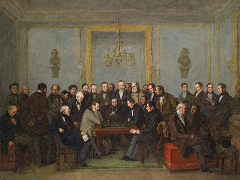 1771-Jean-Henri Marlet - La famosa partita a scacchi tra Howard Staunton e Pierre Charles Fourrier Saint-Amant 1843